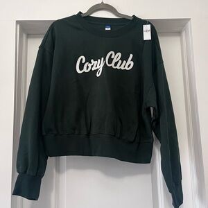 NWT Old Navy “Cozy Club” Crewneck
